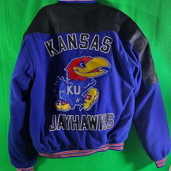 Jackets & Coats | Kansas Jayhawks Embroidered Ku Bomber Coat Adult